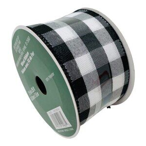 Wide Buffalo Plaid Wired Ribbon 2.5 inch Celebrate It Holiday Gift Bow Christmas